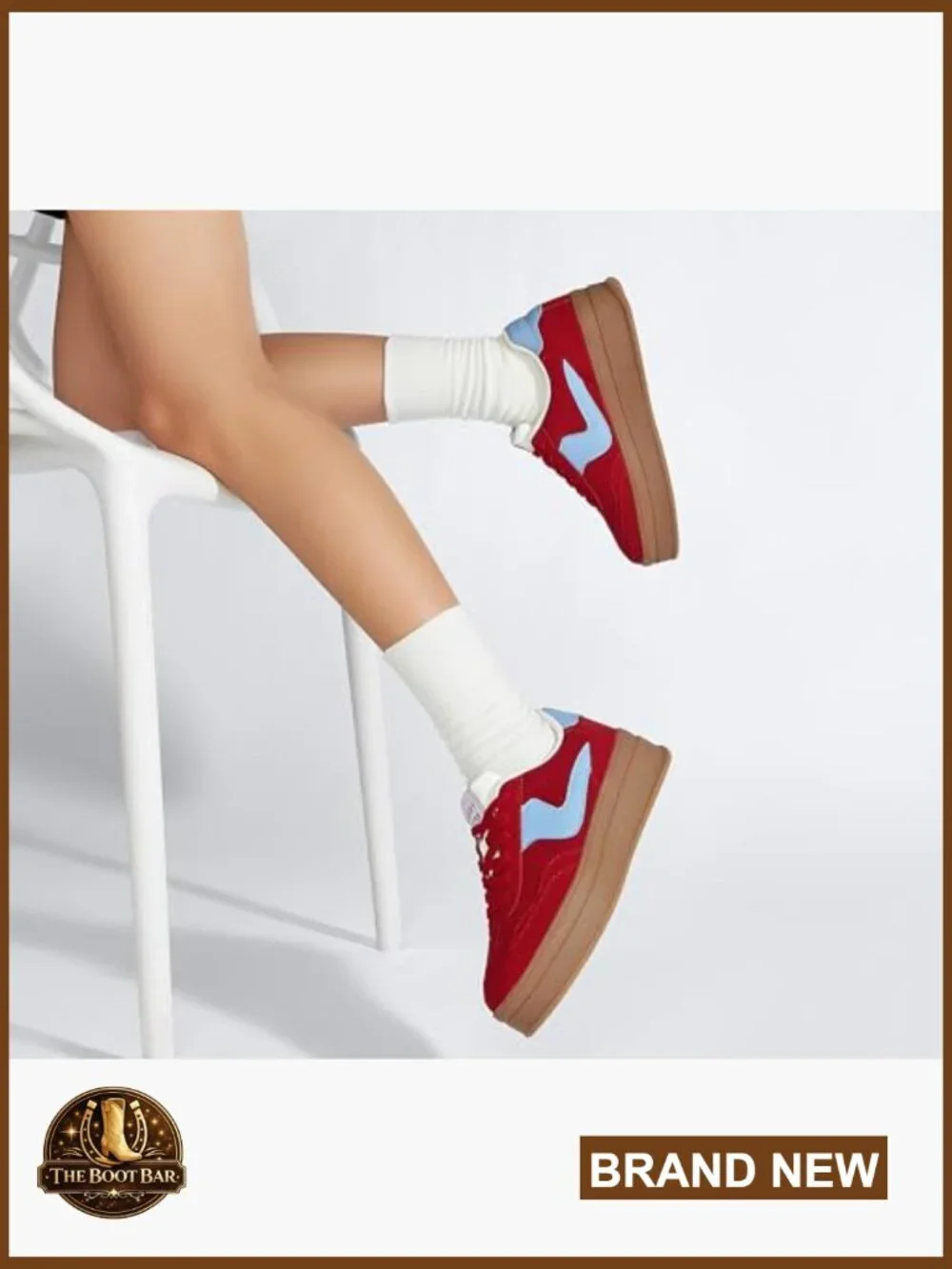 Platform Fashion Sneakers Thick Sole Suede Faux Leather Casual Walking Shoes